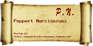 Peppert Narcisszusz névjegykártya